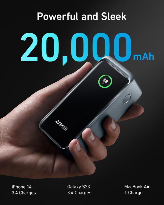 Power Bank Anker Prime 200W 20000mAh com Carregador de 100W